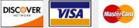 we accept discover, visa and mastercard