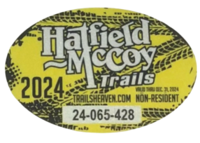 pic of a non resident hatfield mccoy trail system permit