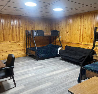 Bedroom of one of our lodging options serving the hatfield mccoy trail system